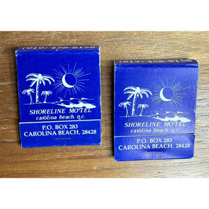 Vintage Shoreline Motel Matchbooks Carolina Beach North Carolina Unused Ephemera